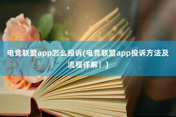 电竞联盟app怎么投诉(电竞联盟app投诉方法及流程详解！)