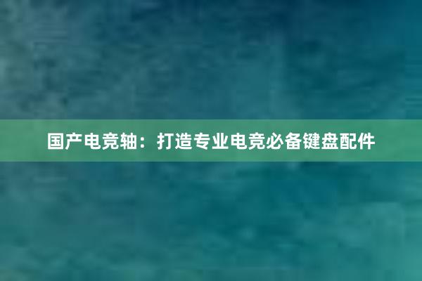 国产电竞轴：打造专业电竞必备键盘配件