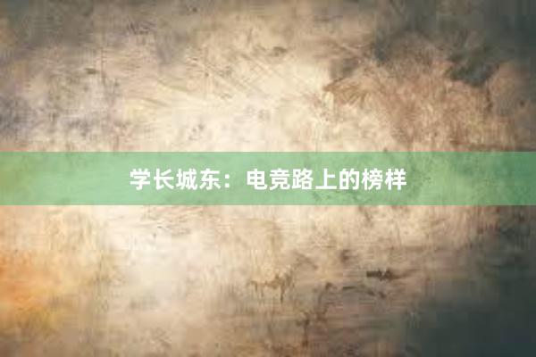 学长城东：电竞路上的榜样