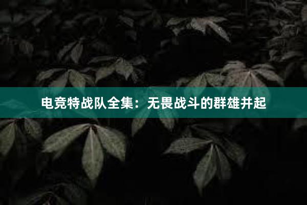 电竞特战队全集：无畏战斗的群雄并起